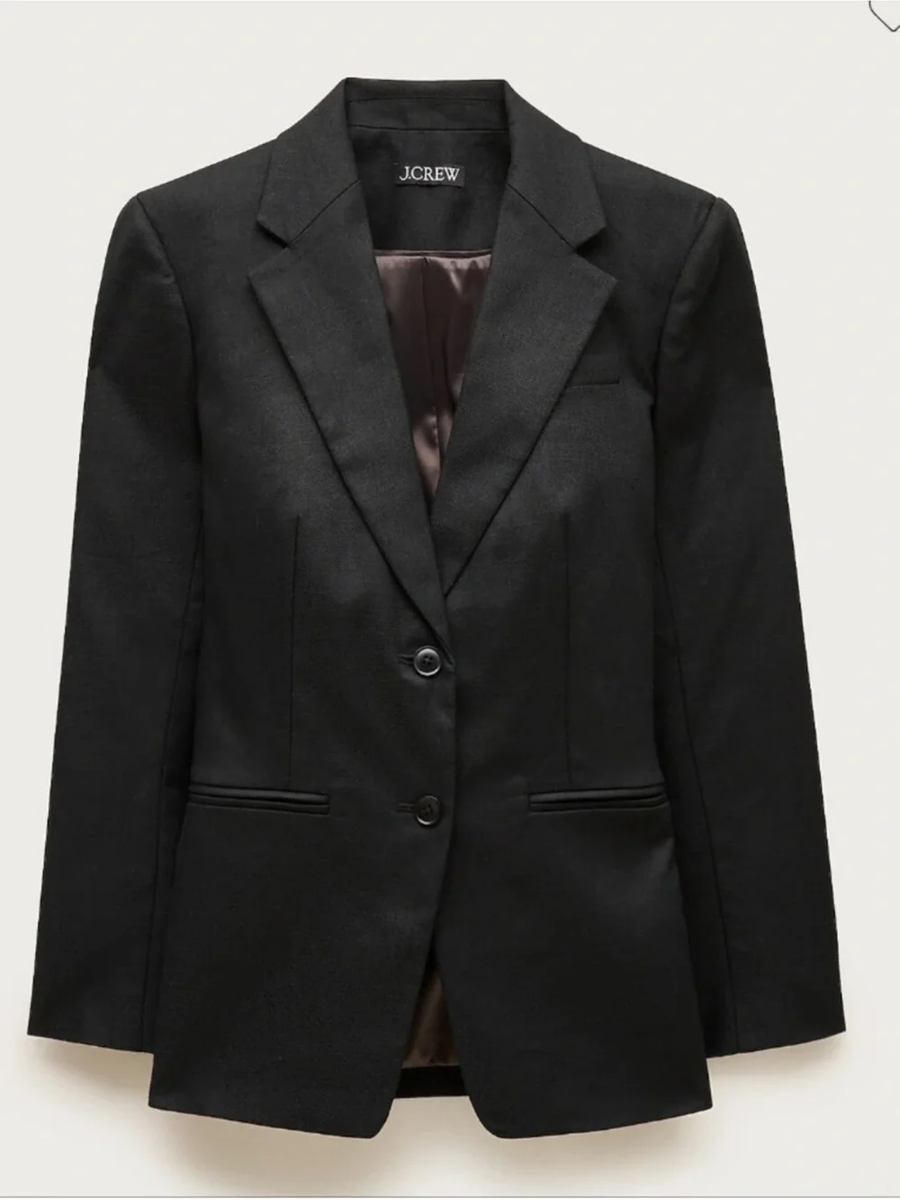 NEW J. Crew Margeaux blazer in Black stretch linen blend CS639 size 6 Petite